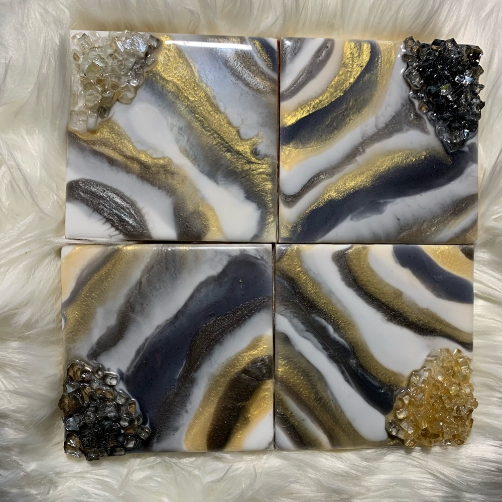 Crushed Glass Coasters